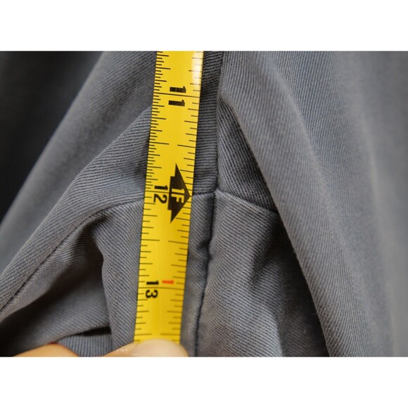 Peter Millar Pants Men 38x32 Gray Stretch Chino Cotton Flat Front Blue - Picture 4 of 8